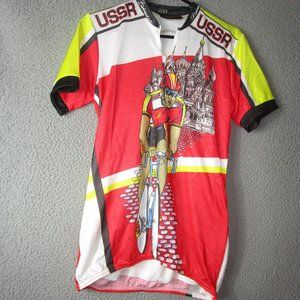 SCHNAUBELT MEN'S CYCLING RUSSIA JERSEY MEDIUM RED YELLOW POLYESTER